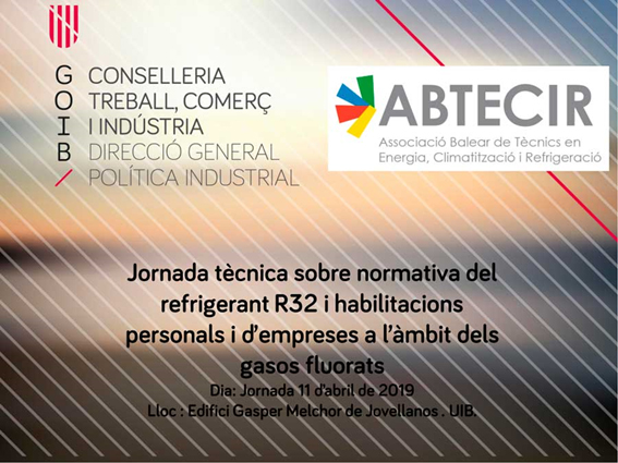 Jornada tècnica sobre normativa del refrigerant R32 i habilitacions personals i d’empreses a l’àmbit dels gasos fluorats