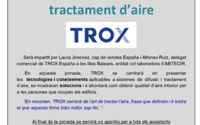 3 d’Octubre | SOLUCIONS DE DIFUSIÓ I TRACTAMENT D’AIRE | Amb la col·laboració de TROX