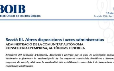 Publicades les subvencions destinades a fomentar la modernització de les empreses comercials detallistes i empreses de serveis