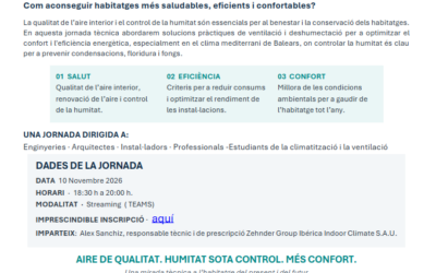 Ventilació i deshumectació en habitatges. Clima Mediterrani